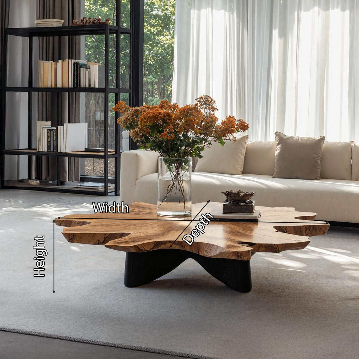 Farmhouse Solid Wood Table For Cozy Living Room SILDTTNCF009