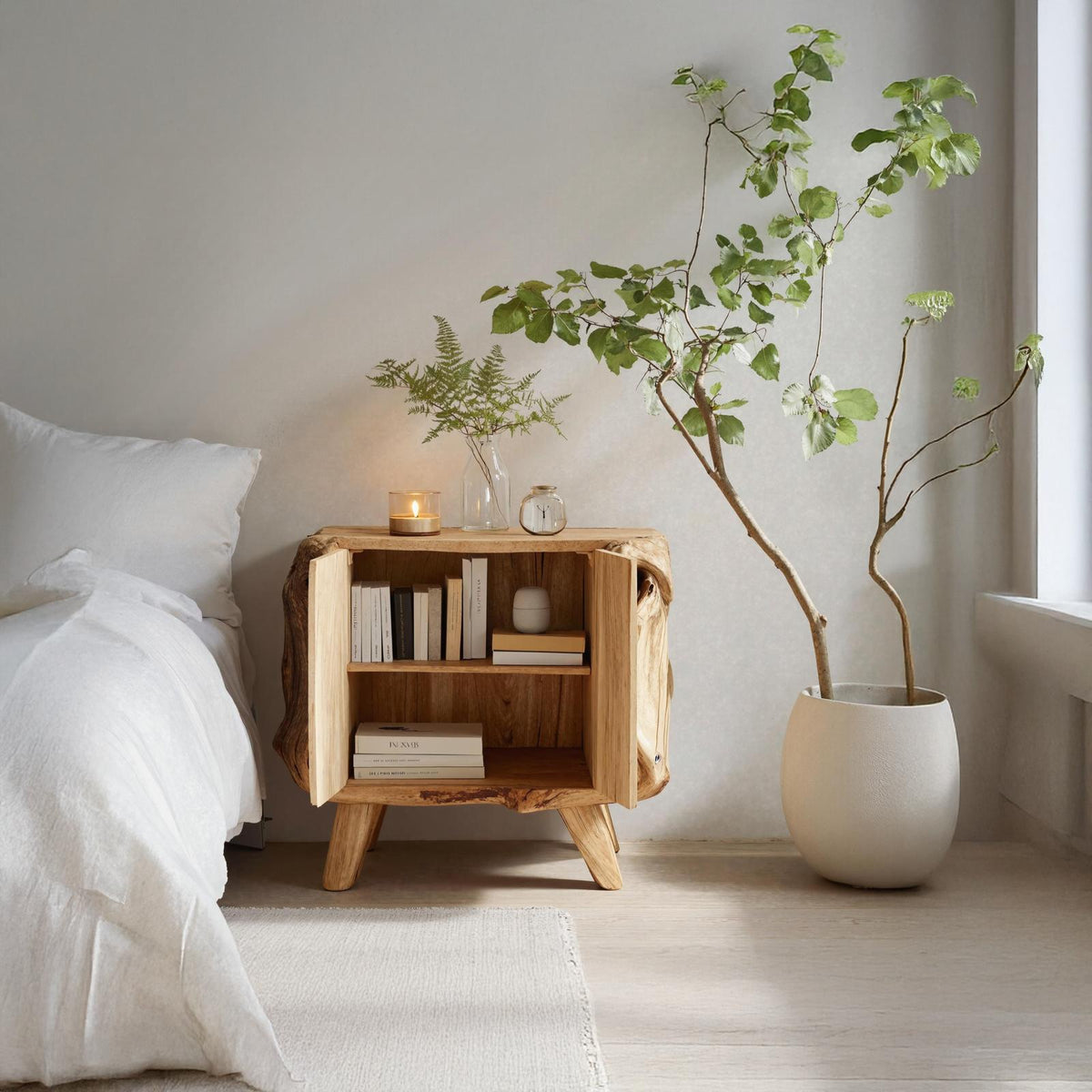 Farmhouse Live Edge Nightstand For Natural Bedroom Vibe SILDTTNNS010