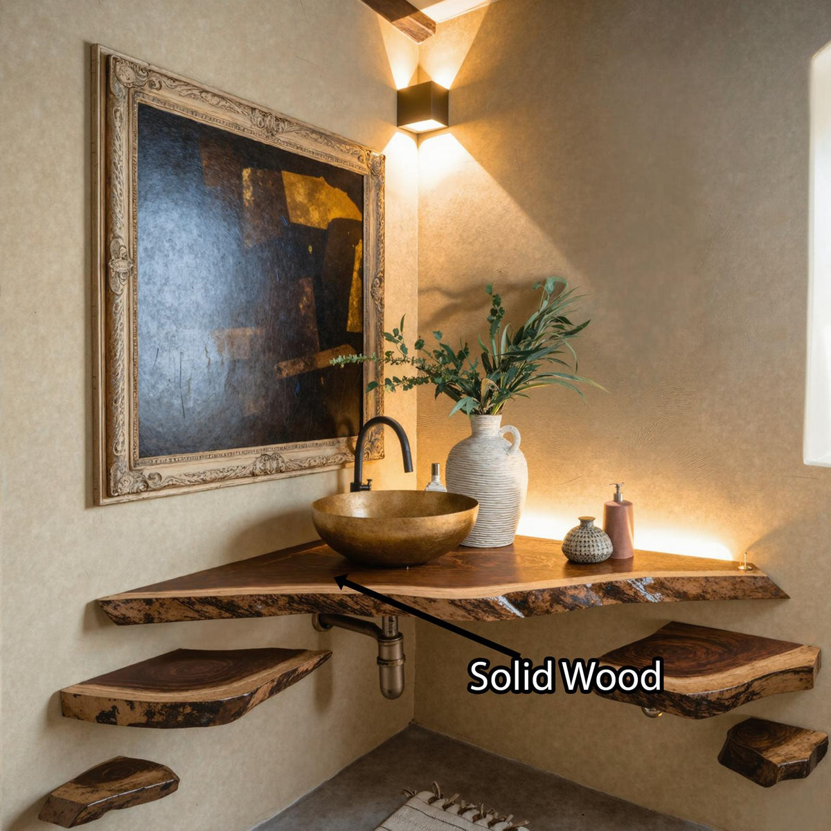 Handcrafted Counter Bathroom Corner SILDTBRV083