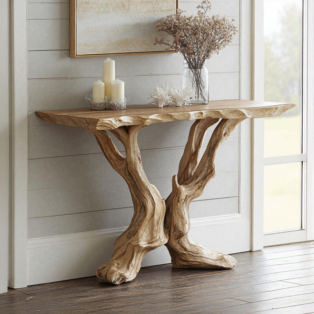 Live Edge Side Table Handcrafted For Vintage Interiors