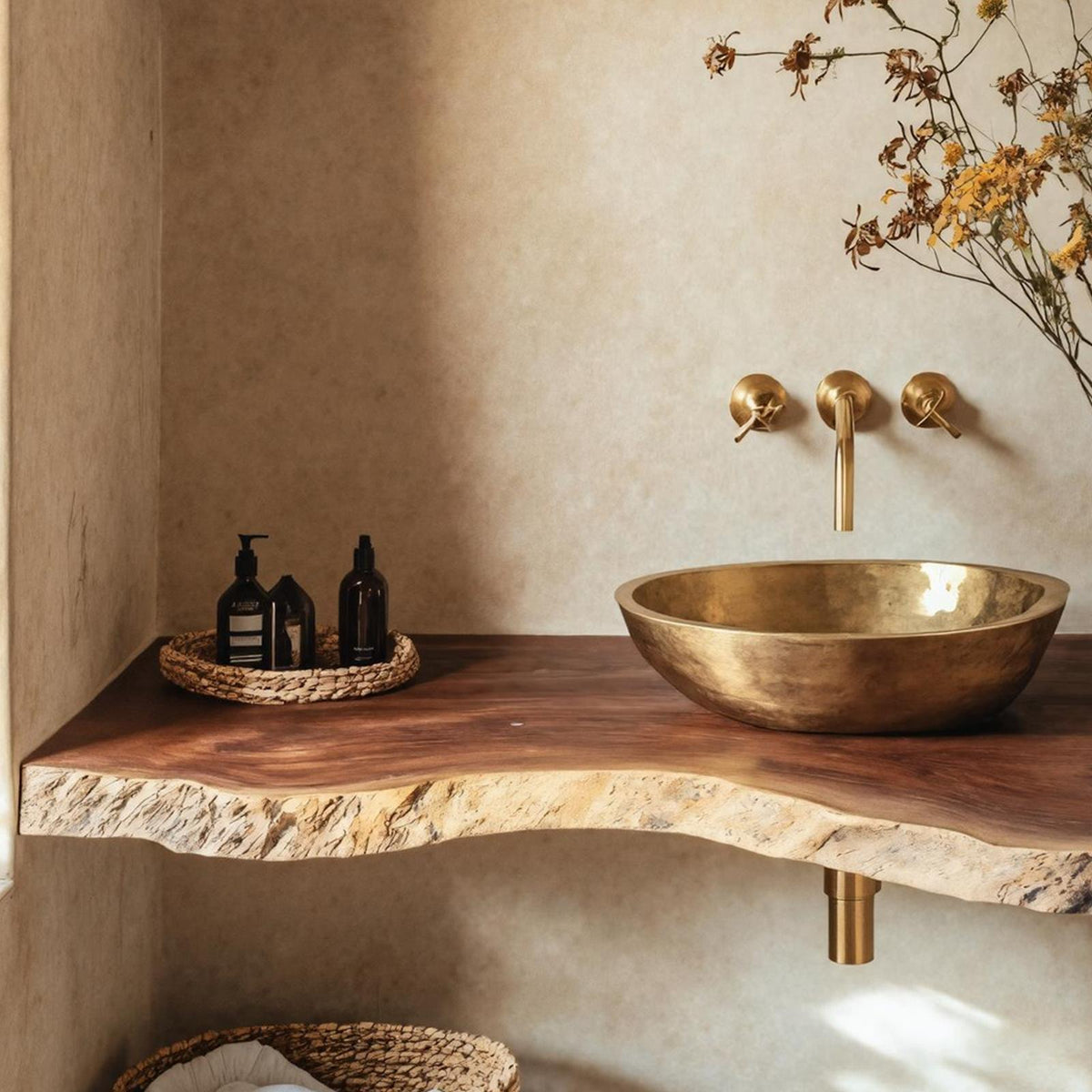 Rustic Floating Vanity For Compact Bathroom Design SILDTTRBAS009