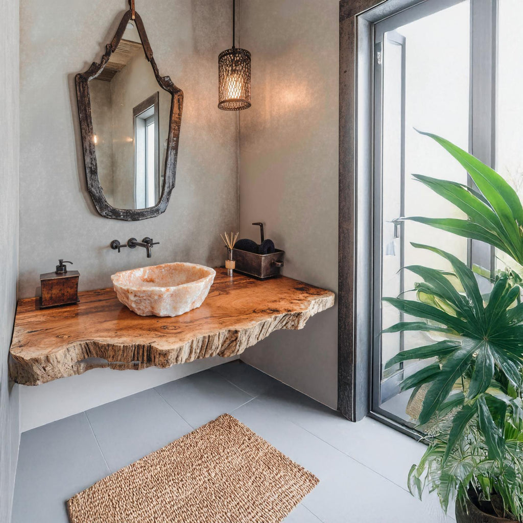 Compact Rustic Bathroom Floating Shelf With Stylish Design