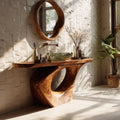 Farmhouse Solid Wood Bathroom Vanity, Handcrafted Single Sink Cabinet Console for Decorative Bath Design