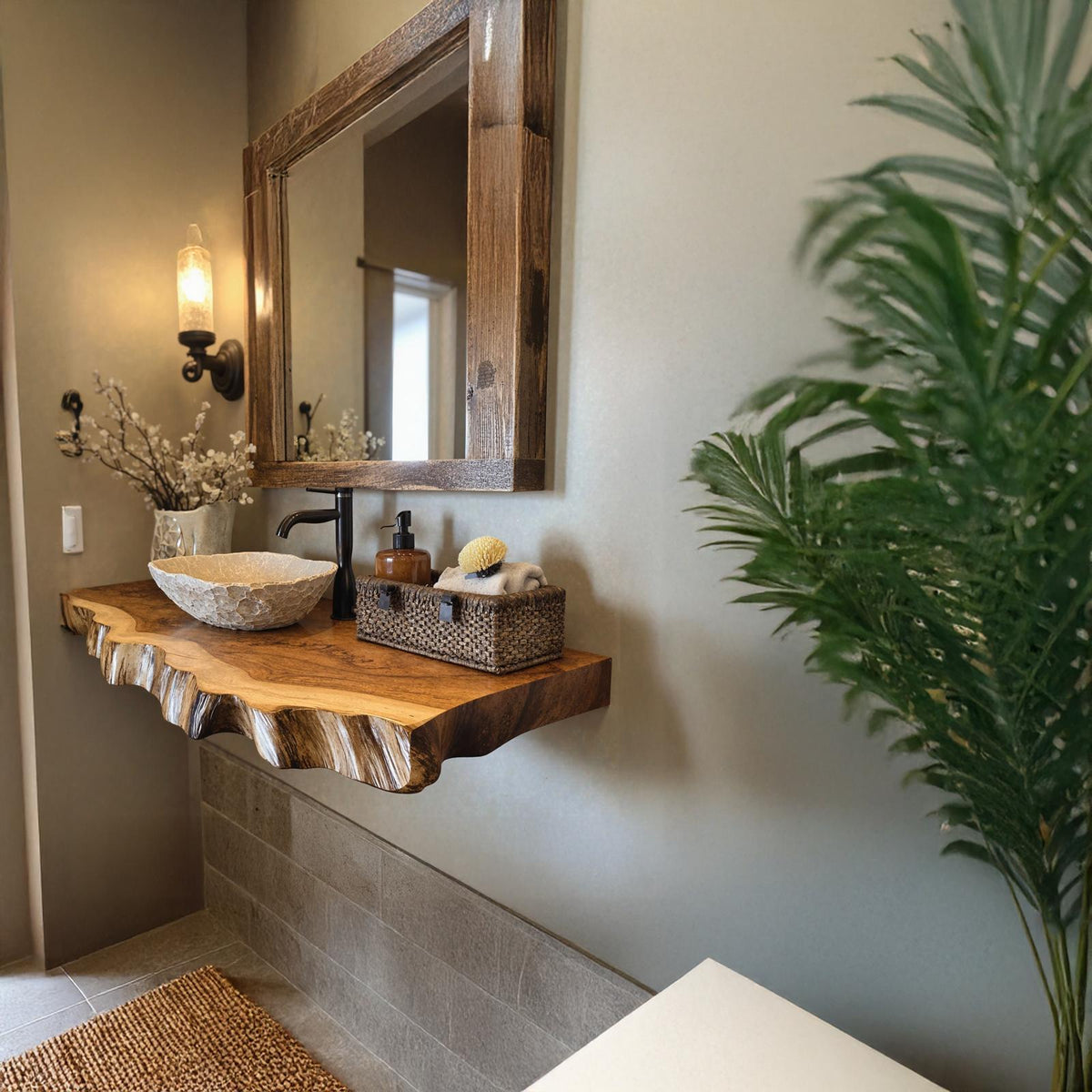 Floating Edge Bathroom Shelf SILDTBRV040