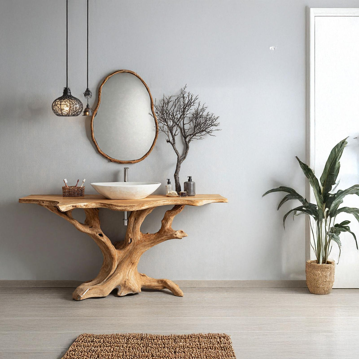 Custom Handcrafted Bathroom Vanity For Stylish Interiors SILDTBRV103