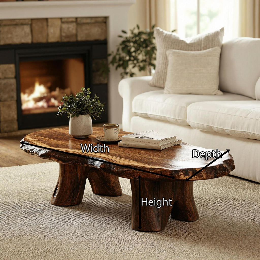Rustic Wood Coffee Table For Living Room Decor