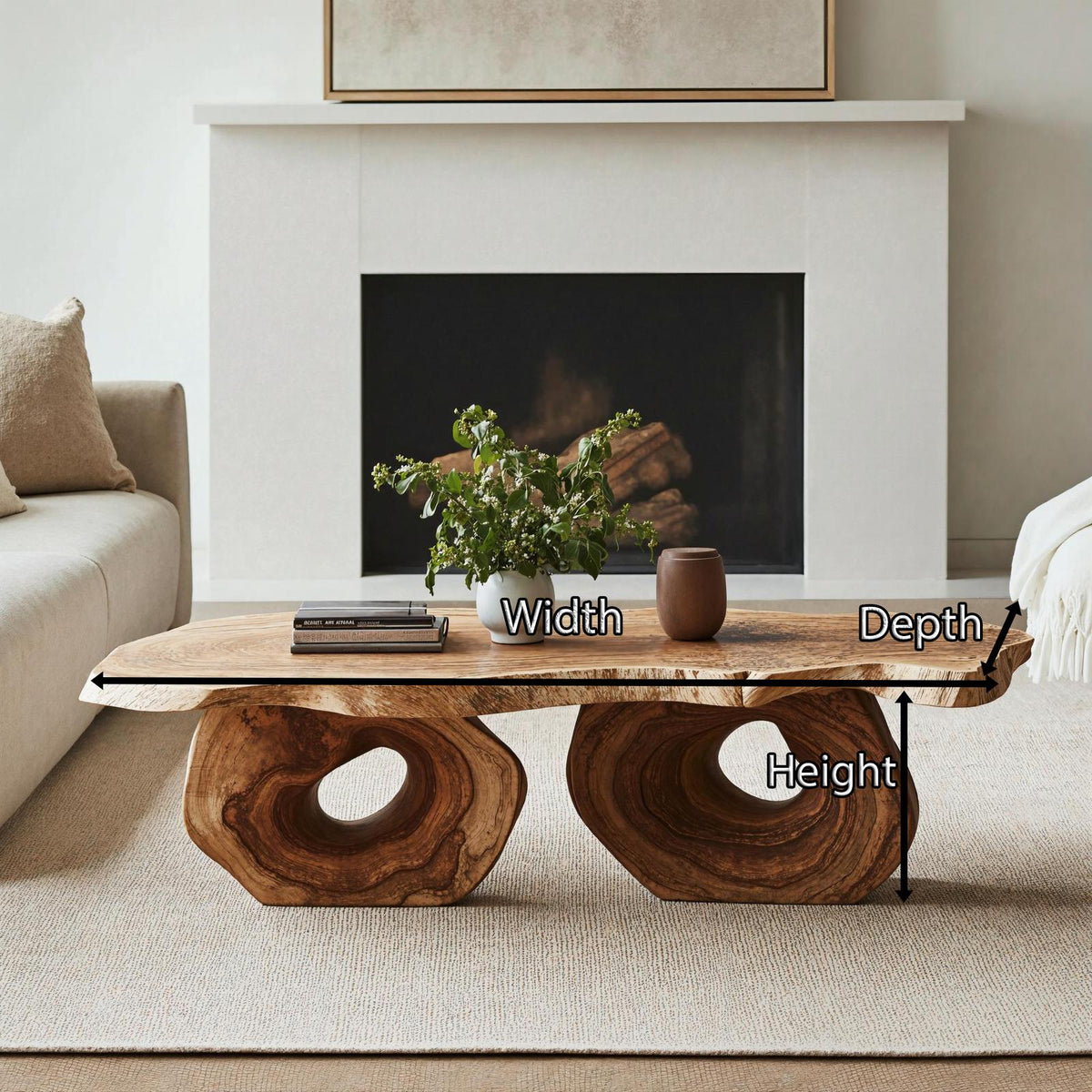 Antique Wood Coffee Table For Vintage Home Interiors