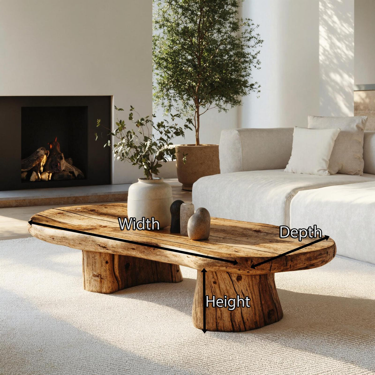 Modern Minimalist Wood Coffee Table For Home