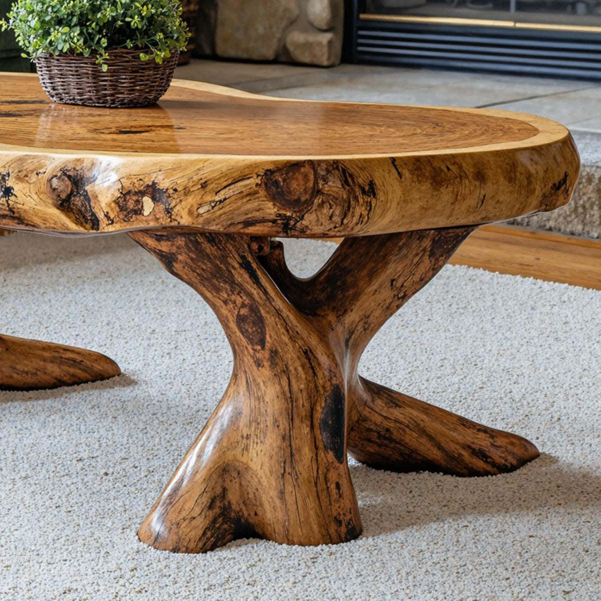 Wood Coffee Table For Living Room Home SILDTCF050