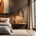 Sculptural Solid Wood Floating Shelf, Handcrafted Accent Wall Display Ledge for Bedroom