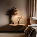 Organic Tree Branch Floating Wood Shelf, Wall Mounted Accent Display Shelf for Bedroom