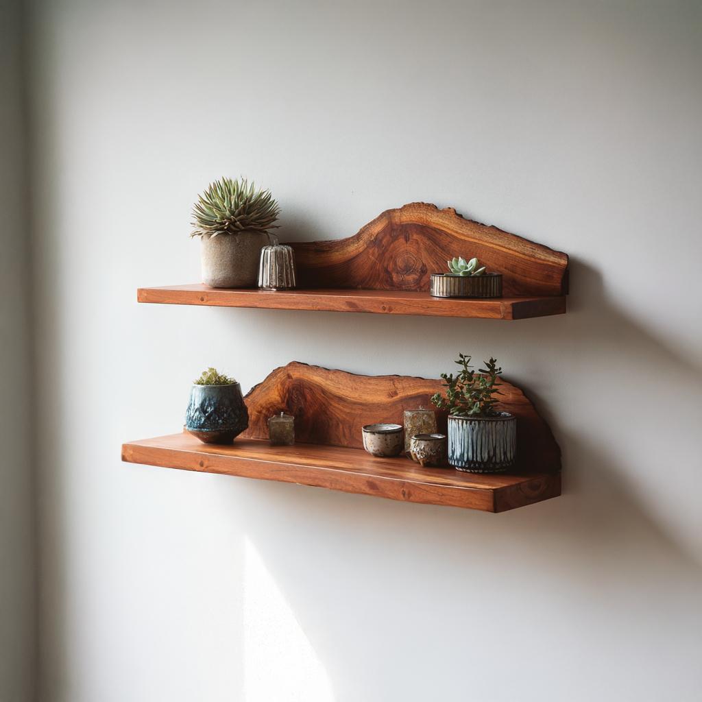 Rustic Floating Shelves Living Room Decoration Gift