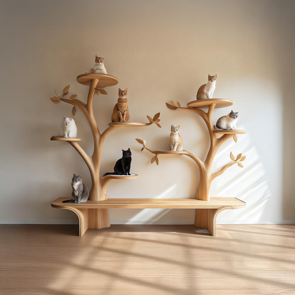 Rustic Tree Cat Tower Modern Living Room SINLSATT033