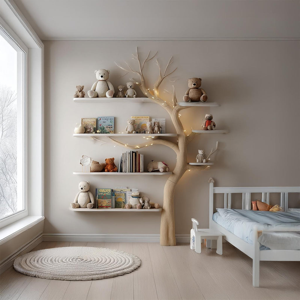 Midcentury Tree Bookshelf Nursery Kids Room
