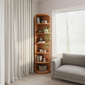 Scandinavian Wooden Corner Bookshelf Living Room Or Bedroom