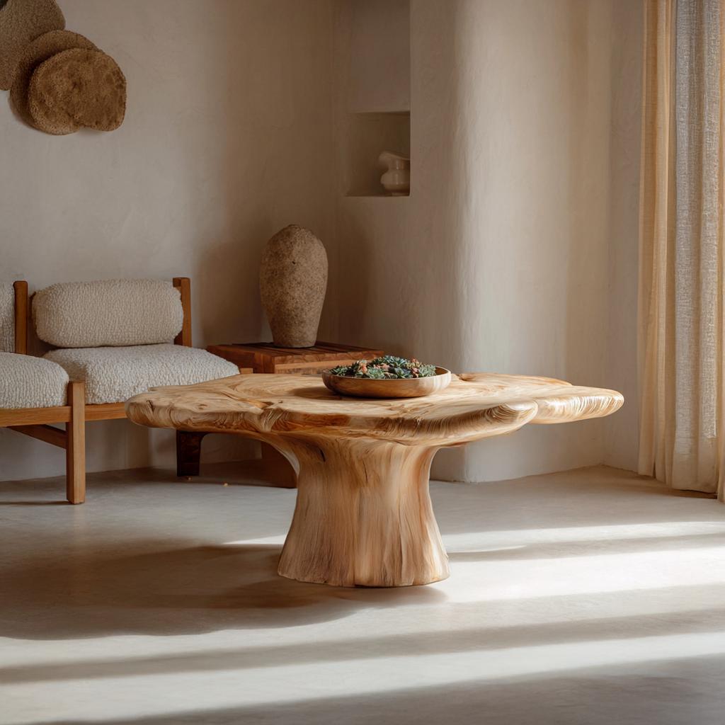 Rustic Mushroom Coffee Table Living Room SINLSACF031