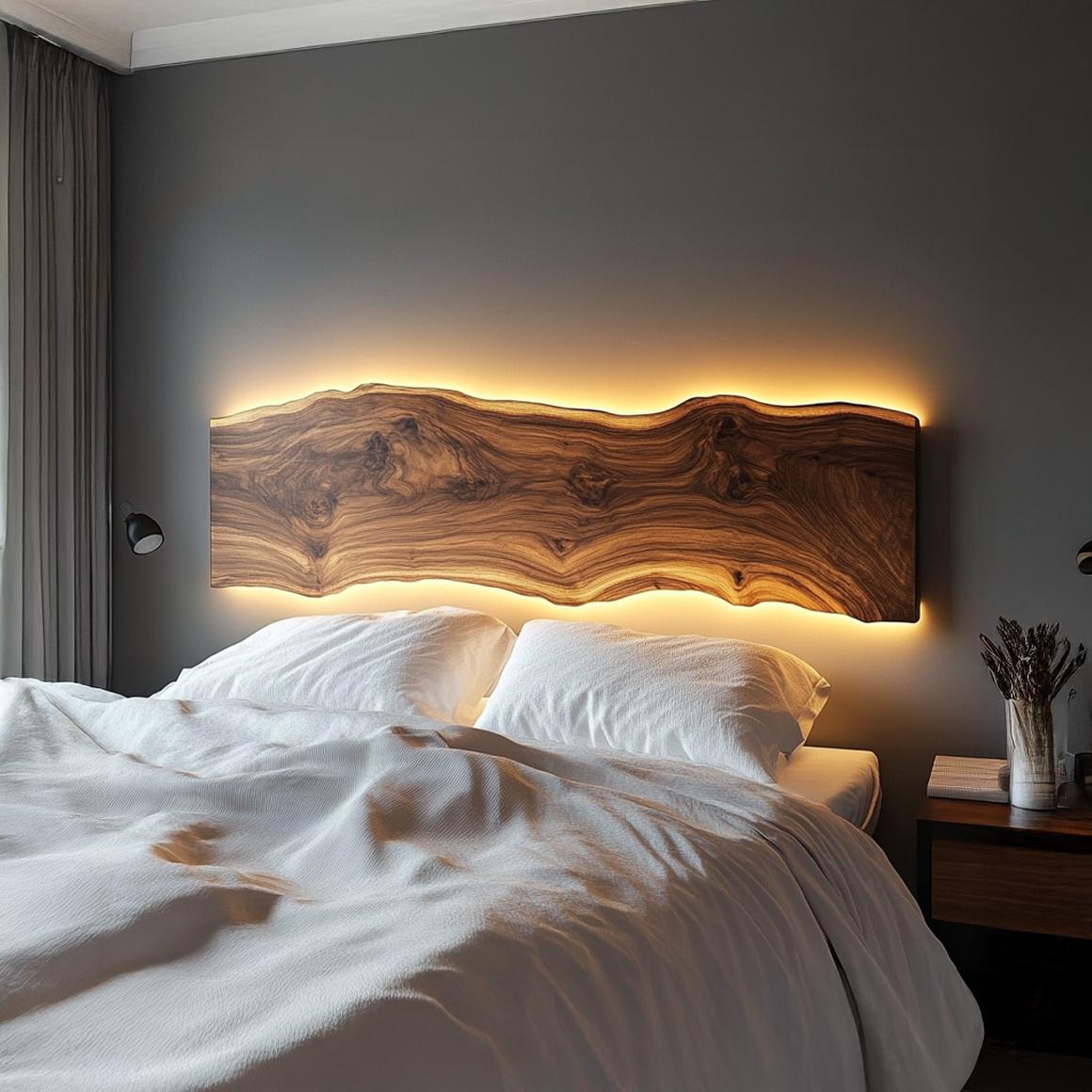 Rustic Modern Live Edge Headboard Bedroom Or Master Room