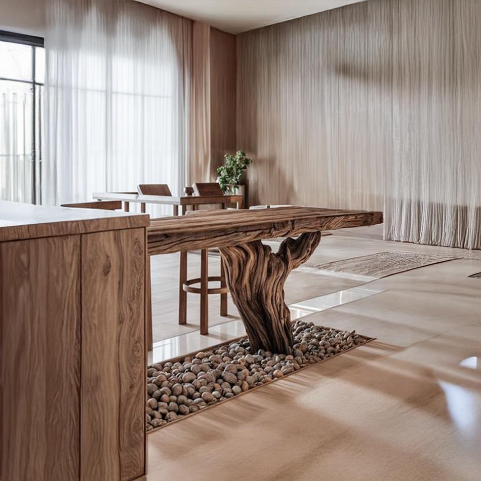 Rustic Tree Island Kitchen Dining SINLSACS124