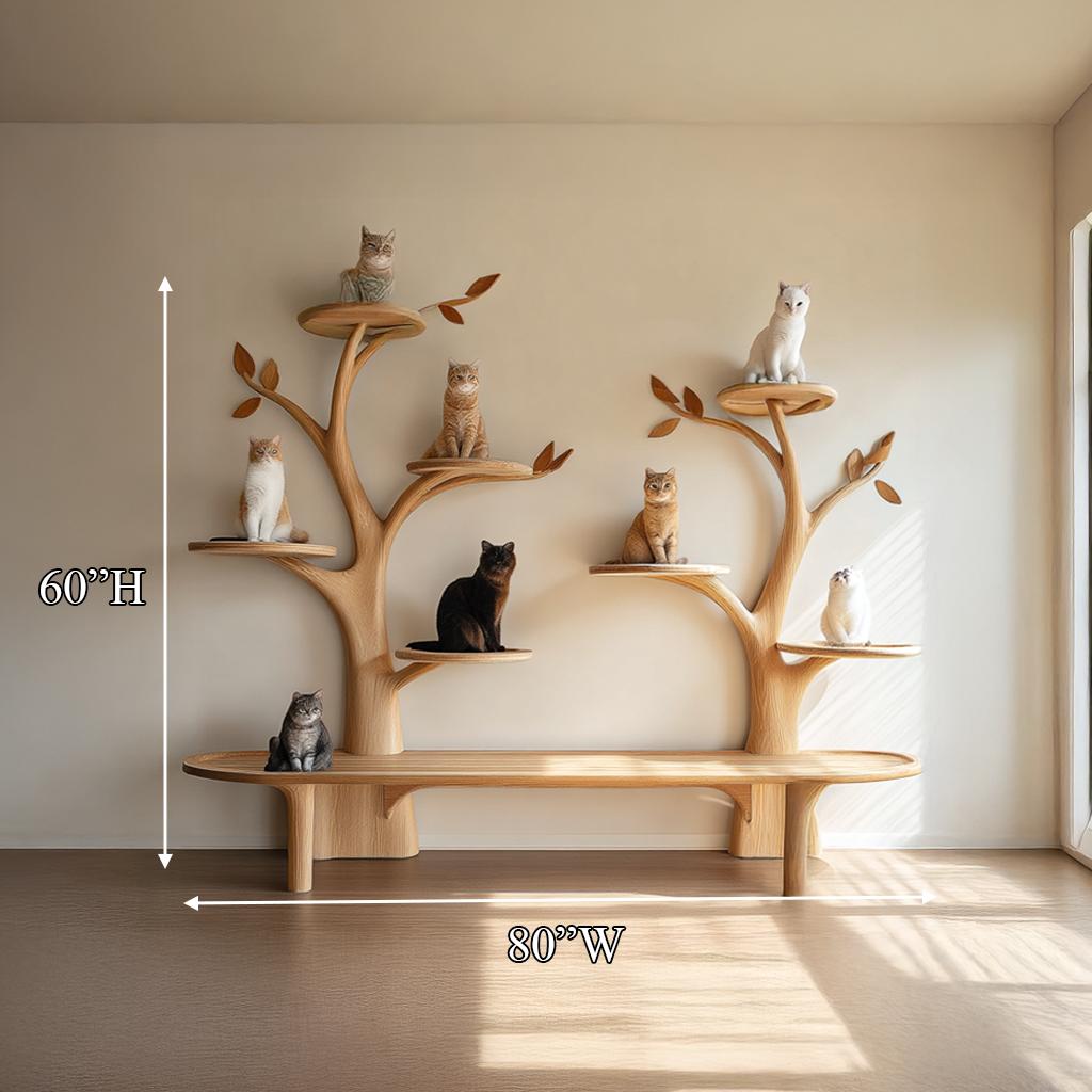 Mid Century Tree Cat Tower Living Study SINLSATT034
