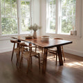 Spry Interior Mid-Century Modern Solid Wood Dining Table, Contemporary Kitchen & Dining Room Dinner Table, Model SINLSADT035