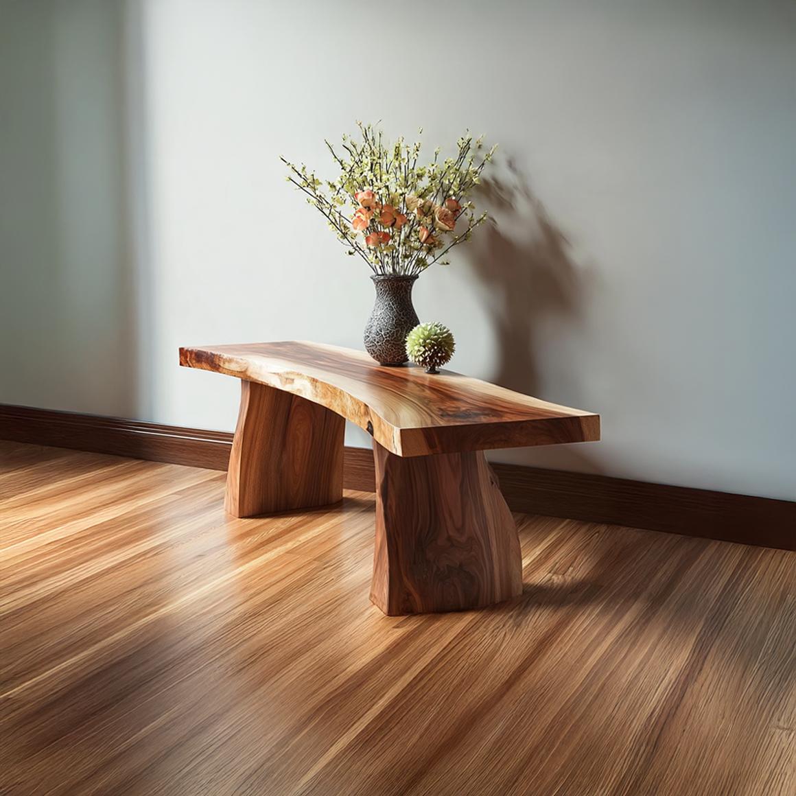 Rustic Live Edge Bench Entryway Living Room Furniture