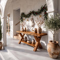Rustic Farmhouse Solid Wood Console Table, Entryway & Living Room Accent Sofa Table, Model