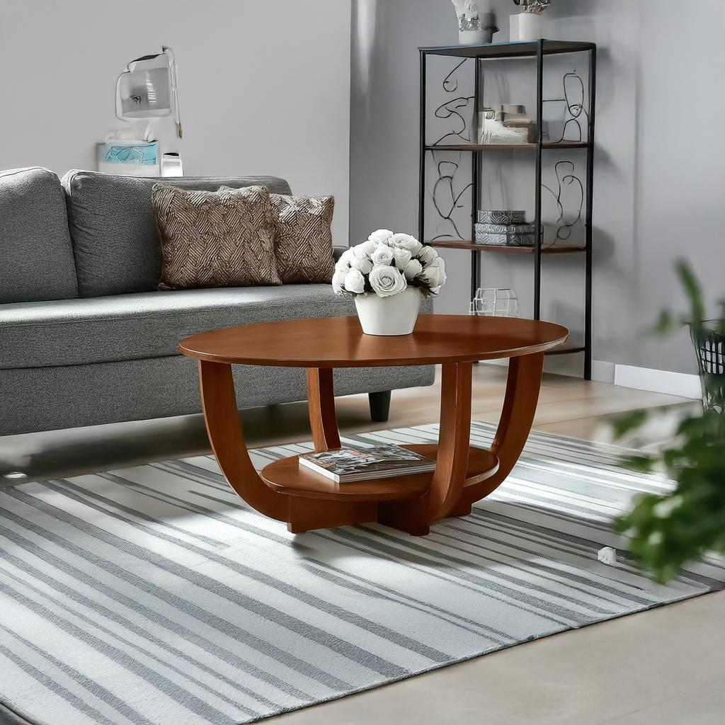 Midcentury Modern Round Coffee Table Living Room SINLSACF036