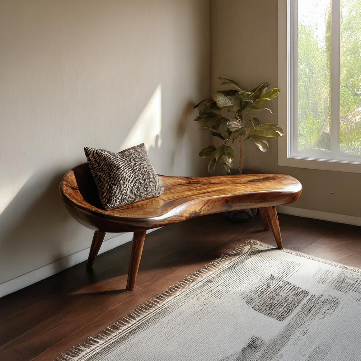 Rustic Wooden Bench Living Room Entryway