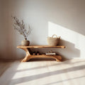 Rustic Shoe Bench Hallway Living Room Entryway