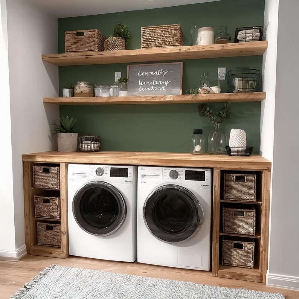 Laundry Furniture Set Solid Wood Custom Rustic Gift