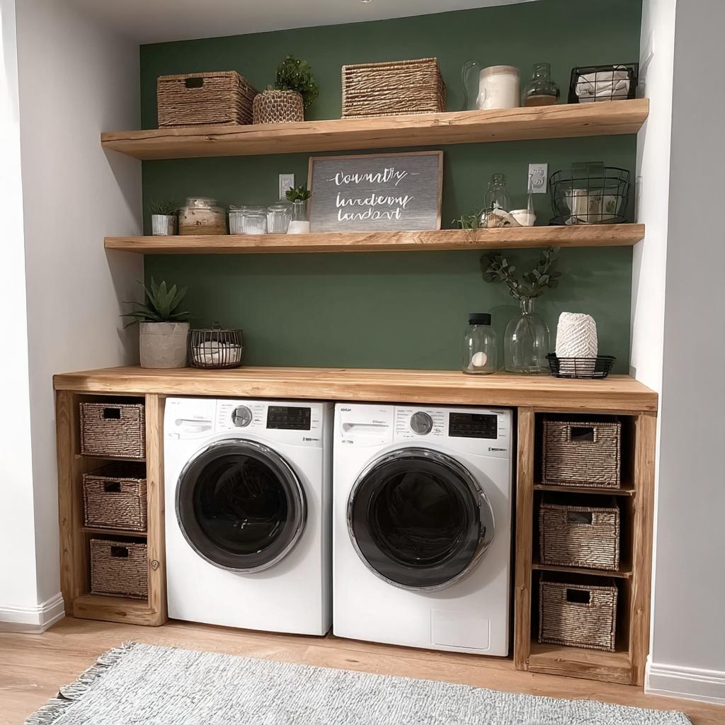 Laundry Furniture Set Solid Wood Custom Rustic Gift