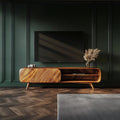 Organic Modern Wooden TV Stand Living Room Interior Decorative Storage