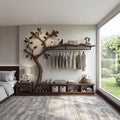 Rustic Mid Century Wardrobe Stand Bedroom Or Dressing Room Entryway