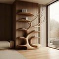 Rustic Tree Bookshelf Bedroom Cozy Artistic Corner