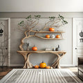Rustic Tree Console Table, Handcrafted Wood Branch Entryway Table, Spooky Gothic Accent Hallway Sofa Furniture