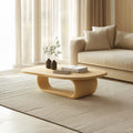 Mid Century Modern Solid Wood Coffee Table, Small Space Apartment Accent Center Table, Model