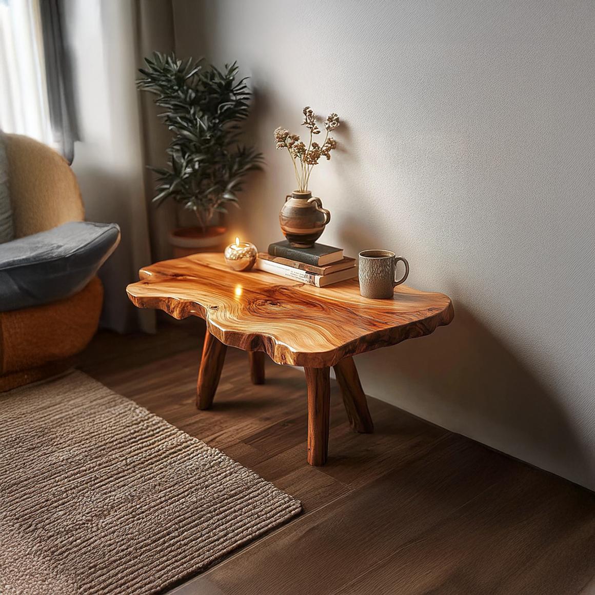 Rustic Organic Coffee Table Living Room Sitting Room