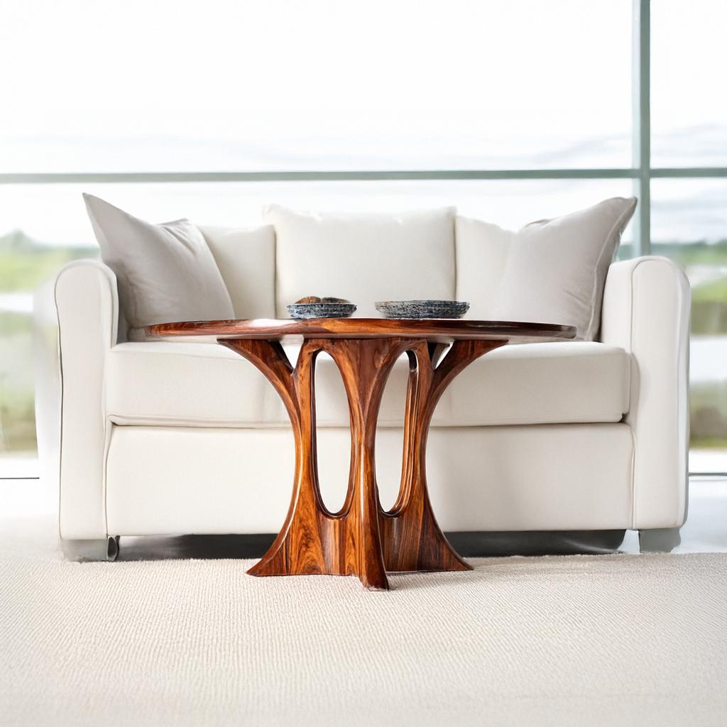 Modern Coffee Table Walnut Wood Living Room Gift