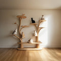 Mid Century Tree Cat Tower Family Room SINLSATT035