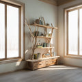 Rustic Tree Bookshelf Storage Living
