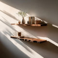 Rustic Floating Shelf Modern Living Room