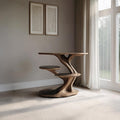 Rustic Wood End Table, Bedside Nightstand for Bedroom, Compact Living Room Accent Side Table, Handmade Solid Wood Decor