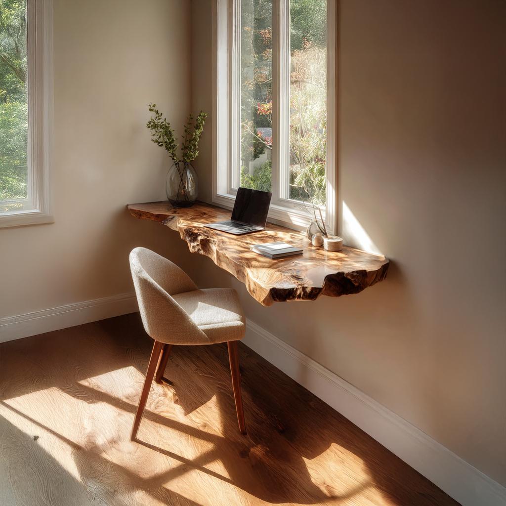 Mid Century Floating Desk Small Office