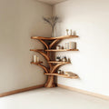 Rustic Corner Tree Bookshelf Living Room SINLSATB233