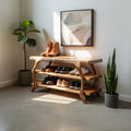 Rustic Crafted Shoe Organizer Entryway And Studio