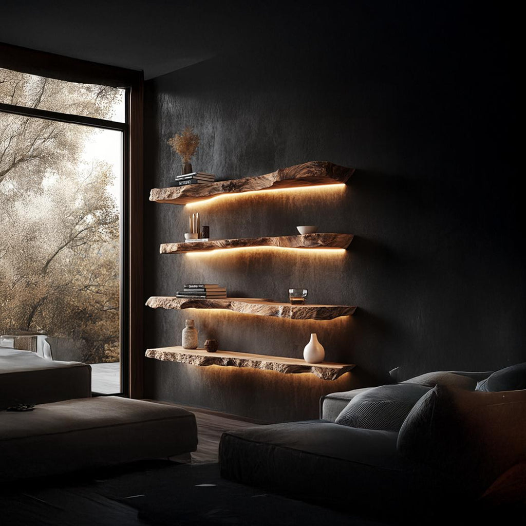 Rustic Floating Bookshelf Living Room Or Bedroom