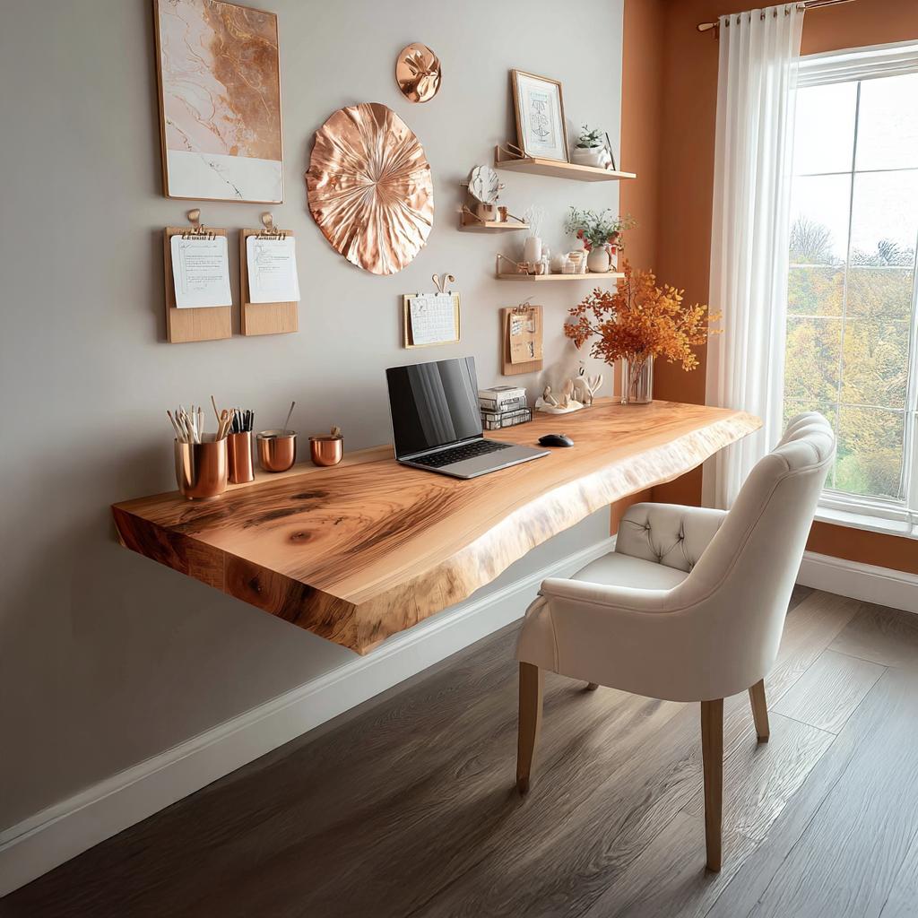 Rustic Floating Desk Studio Apartment