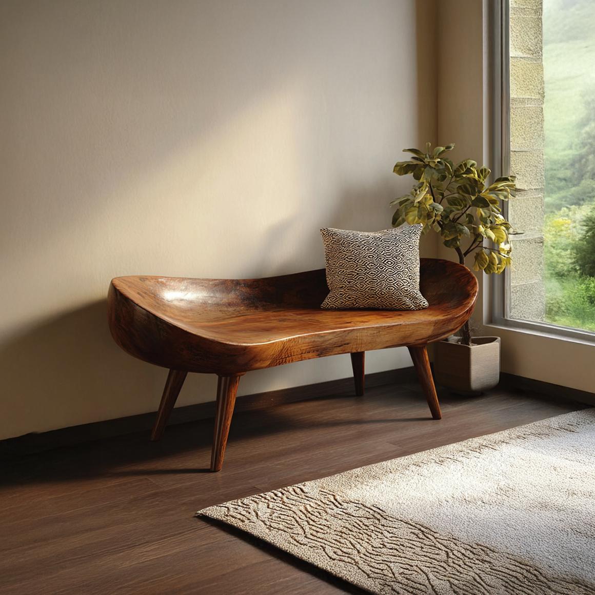 Rustic Modern Bench Bedroom Entryway