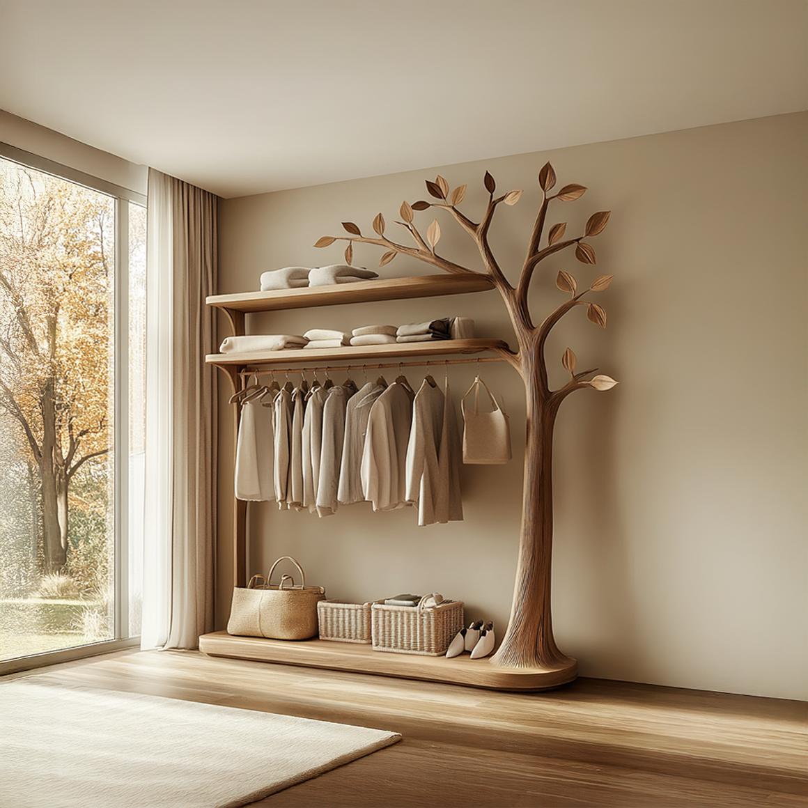 Rustic Wardrobe Organizer Bedroom Entryway Mudroom
