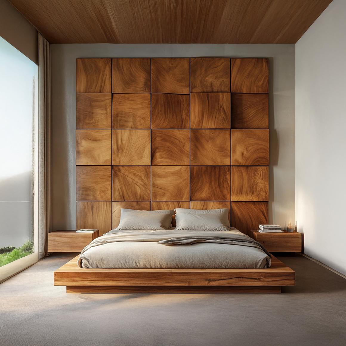 Mid Century Headboard Panel Bedroom Accent